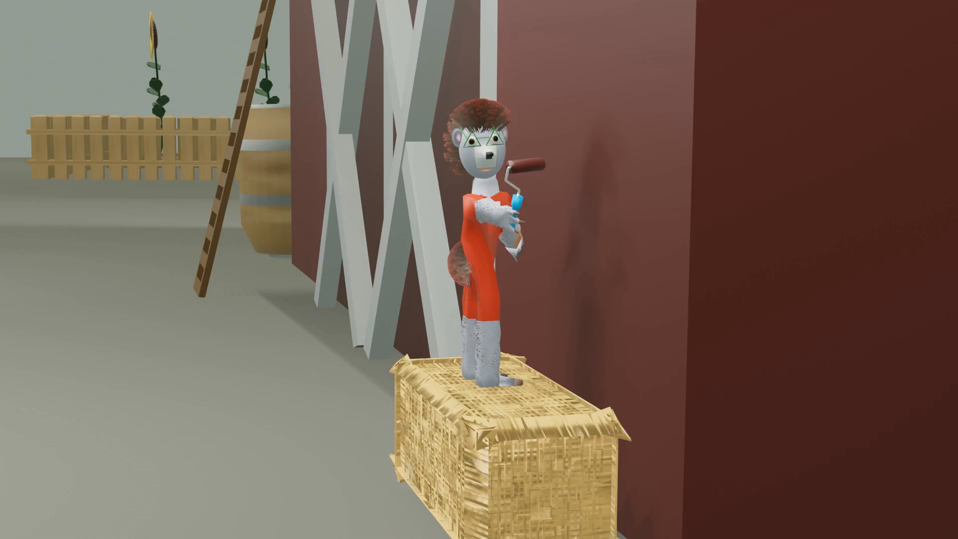 Emile Pikschuns peint