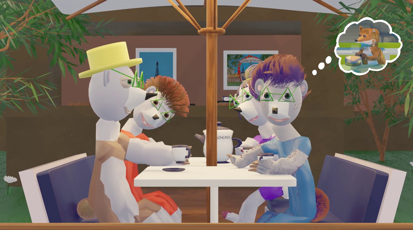 Les Pikschuns raccontent la fable le Renard et la Cigogne