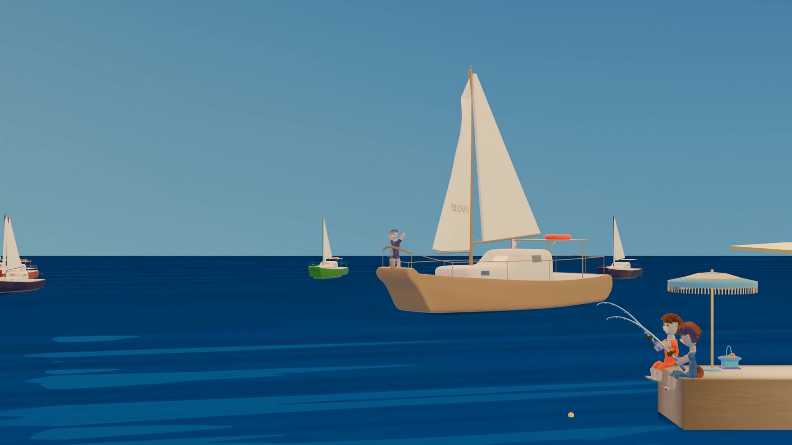 Maman les petits bateaux avec les pikschuns