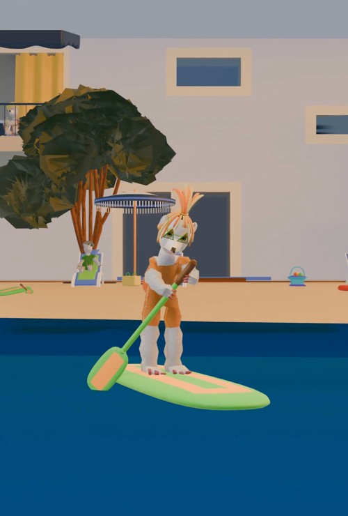 Les Pikschuns font du paddle